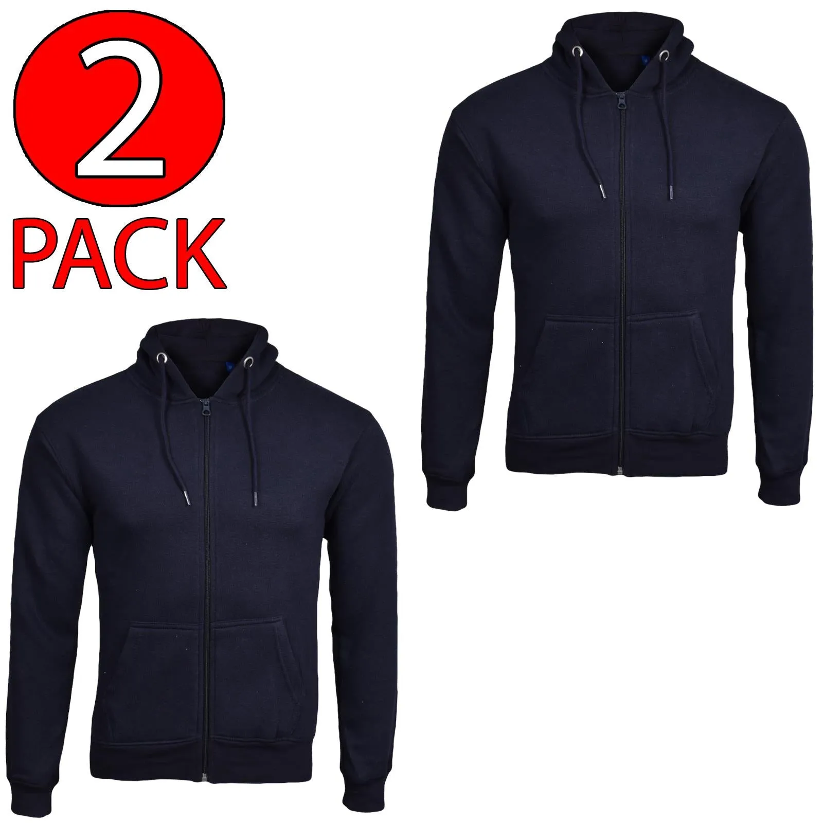 2 Pack Kids Same Cord Zip up Hoodie