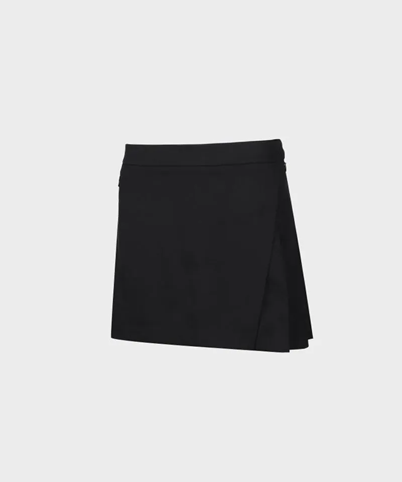 WideAngle: To Side Pleated Culotte L - Black